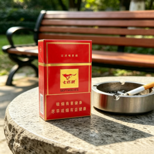 Septwolves Red cigarettes premium Chinese tobacco brand red packaging