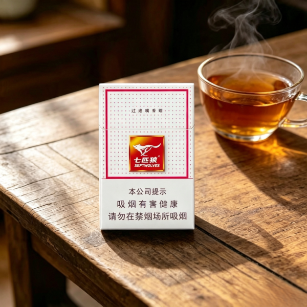 Septwolves White cigarettes premium Chinese tobacco brand white packaging